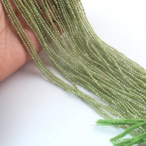 5  Strands Peridot  Faceted Roundels-Gemstone Round Balls Beads-2mm-13 Inches RB470 - Tucson Beads