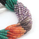 5 Strands Mix stone Faceted Rondelles Beads --Multi Stone Roundle Beads 4mm 13.5 Inches RB339 - Tucson Beads