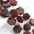 1 Strand Brown Tiger Eye Faceted Briolettes - Hexagon Shape Beads 14mm-22mm -9 Inches BR3985