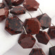 1 Strand Brown Tiger Eye Faceted Briolettes - Hexagon Shape Beads 14mm-22mm -9 Inches BR3985 - Tucson Beads