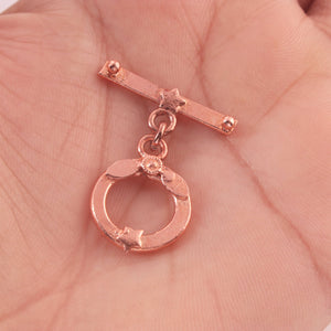 1 Pc Fine Quality Rose Gold Toggle Beads - Metal Beads - Toggle Clasp 14mm GPC1265 - Tucson Beads
