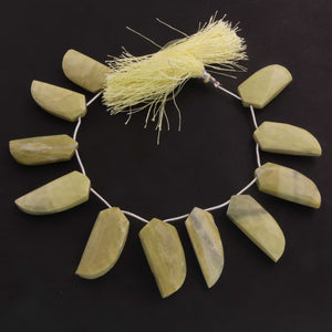 1 Strand Yellow Opal Faceted Briolettes -Horn Shape  Briolettes - 11mmx20mm-14mmx32mm- 9 Inches BR01877 - Tucson Beads