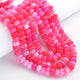 1  Long Strand Amazing Shaded Hot Pink Opal Smooth Rondelle Shape Beads -  Shaded Hot Pink Opal Gemstone Beads- 10mm-16 Inches BR02796 - Tucson Beads