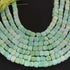 1 Strand Green Opal Smooth Cube Briolettes - Box Shape Gemstone Beads 6mm-8mm- 8 Inches BR03381