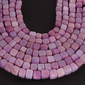1 Strand Purple Opal Smooth Cube Briolettes - Box Shape Gemstone Beads 7mm-8mm- 8 Inches BR03379 - Tucson Beads