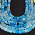 1 Strand Shaded Sky Blue Opal Smooth Cube Briolettes - Box Shape Gemstone Beads 6mm-8mm- 8 Inches BR03390)