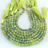 1 Strand Green Opal Smooth Cube Briolettes - Box Shape Gemstone Beads 5mm-8mm- 8 Inches BR03380