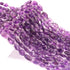 1 Strand Amethyst Faceted Oval Shape Briolettes  -Semi Precious Briolettes Beads 8mm-11mm -13 Inches BR03875