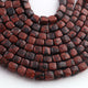 1  Strand Red Tiger Eye Cube Briolettes - Box Shape Gemstone  Beads 6mm-8mm  8 Inches BR03437 - Tucson Beads