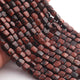 1  Strand Red Tiger Eye Cube Briolettes - Box Shape Gemstone  Beads 6mm-8mm  8 Inches BR03437 - Tucson Beads