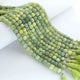 1 Strand Green Opal Faceted Cube Briolettes - Box Shape Gemstone Beads 6mm-7mm- 8 Inches BR03433 - Tucson Beads