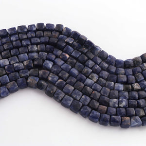 1  Strand Lapis Lazuli Faceted Cube Briolettes - Box Shape Gemstone Beads 5mm-8mm 8 Inches BR03434 - Tucson Beads