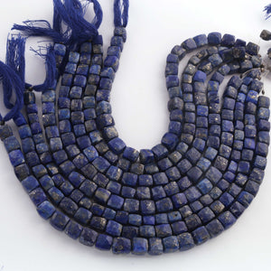 1 Strand Lapis Faceted Cube Briolettes - Box Shape Gemstone Briolettes  5mm-7mm - 8 Inches BR03429 - Tucson Beads