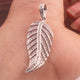 1 Pc Pave Diamond Leaf 925 Sterling Silver & Vermeil -Bakelite Leaf Pendant - 38mmx15mm  PD339 - Tucson Beads