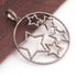 1 Pc Designer Pave Diamond Round Star Pendant - 925 Sterling Silver - Round Star Pendant 42mmx40mm Pd296