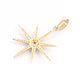 1 Pc Pave Diamond Ruby  Star Charm 925 Sterling Vermeil Pendant - 34mmx32mm pd349 - Tucson Beads