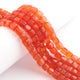 1 Strand Carnelian Faceted Cube Briolettes - Box Shape Gemstone Beads - 6mm-8mm 8 Inches BR03431 - Tucson Beads