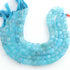1  Strand  Blue Chalcedony Faceted Briolettes -Cube Shape  Briolettes- 5mm-8mm 8 Inches BR03427
