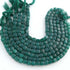 1  Strand Green Onyx Faceted  Briolettes - Cube Shape  Briolettes -6mmx7mm - 8mmx8mm- 8 Inches BR03421