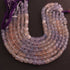 1 Strand Shaded Lavender Chalcedony Faceted Briolettes - Cube Shape Briolettes - 5mm- 7mm -8 Inches BR03423