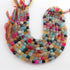 1 Strand Multi Stone Faceted Briolettes - Cube Shape Mix Stone Briolettes - 5mm-7mm - 8 Inches BR03422