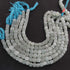 1 Strand Aquamarine Faceted Cubes Shape Briolettes - Box Shape Briolettes - 7mmx8mm-10mmx8mm - 10 Inches BR03453