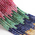 1 Long Strand Natural Multi Sapphire Smooth Rondelles  -Multi Rainbow Beads  Multi  Color  Precious Beads -4 mm-17 Inches BR03655