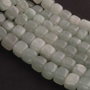 1 Strand Aquamarine Faceted Cube Shape Briolettes - Box Shape Briolettes - 7mmx8mm-10mmx8mm - 10 Inches BR03453 - Tucson Beads