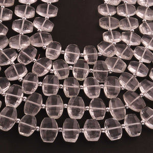 1 Strand Crystal  Faceted Fancy Shape Beads, Straight Drill Crystal Fancy Beads,  Faceted  Briolettes 13mmx15mm - 10 Inches BR03454 - Tucson Beads