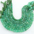 1 Strand Chrysoprase Faceted  Cube Shape Briolettes - Box Shape Briolettes  6mmx7mm - 6mmx8mm - 8 Inches BR03451