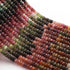 1  Long Strand Multi Tourmaline Faceted Rondelles - Semi Precious Gemstone Multi Tourmaline Rondelles Beads - 5mm-14 Inches BR03661