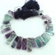 1  Strand Multi Fluorite Rectangle Smooth  Briolettes -14mmx7mm -28mmx9mm-8.5 Inches BR02100 - Tucson Beads
