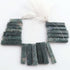 1  Strand Green Nugget Faceted Briolettes -Rectangle Shape Briolettes - 22mmx7mm-38mmx8mm 5 Inches BR01925