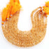 1 Strand Citrine Faceted Rondelles -Gemstone Rondelles 6mm-8mm- 8 Inches BR0831