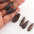 1 Strand  Shaded Brown Jasper Smooth Briolettes - Pear Shape Briolettes -27mmx9mm-29mmx12mm - 5 Inches BR01611