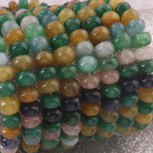 1  Long Strand Amazing Multi Color Opal Smooth Rondelle  Shape Beads - Mix Stone Opal Gemstone Beads 8-9mm 18 Inches BR03143 - Tucson Beads