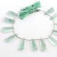 1 Strand Green Flourite Faceted Briolettes -Fancy Shape Briolettes  - 27mmx10mm-30mmx10mm -9.5Inches BR01562 - Tucson Beads