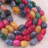 1  Long Strand Amazing Multi color Opal Smooth Oval  Shape Beads - Mix Stone Tumble Shape Opal Gemstone Beads 10-15 mm 16 Inches BR03149