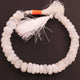 1 Strand White Rainbow Moonstone Faceted Rondelles - Gemstone Roundels- 11mm-14mm- 7Inches BR02513 - Tucson Beads