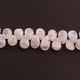 1 Strand White Rainbow Moonstone Smooth Pear Briolettes - 10mmx7mm-13mmx7mm 6.5 inches BR0155 - Tucson Beads