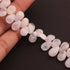 1 Strand White Rainbow Moonstone Smooth Pear Briolettes - 10mmx7mm-13mmx7mm 6.5 inches BR0155