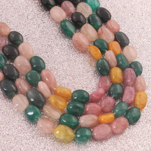 1  Long Strand Amazing Multi color Opal Smooth Oval  Shape Beads - Mix Stone Opal Gemstone Beads 8-10mm 17 Inches BR03144 - Tucson Beads