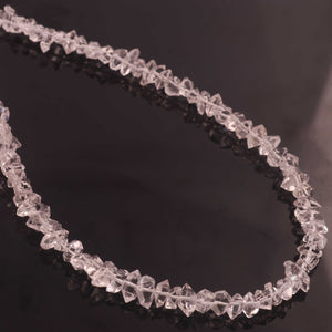1 Strand AAA Clear White Herkimer Diamond Quartz Nuggets Big Size - 4mm-7mm Center Drilled Beads - Herkimer Rough Stone BR01219 - Tucson Beads