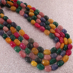 1  Long Strand Amazing multi color Opal Smooth Oval Tumble Shape Beads - mix stone Opal Gemstone Beads 11-11 mm 18 Inches BR03155 - Tucson Beads