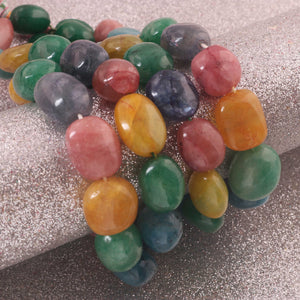 1  Long Strand Amazing Multi color Opal Smooth Oval Tumble Shape Beads - Mix stone Opal Gemstone Beads 12-17 mm 19 Inches BR03156 - Tucson Beads