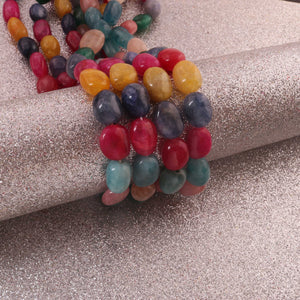 1  Long Strand Amazing Multi color Opal Smooth Oval Tumble Shape Beads - Mix stone Opal Gemstone Beads 9-13 mm 16 Inches BR03157 - Tucson Beads