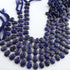 1 Strand Lapis Faceted Fancy Shape Beads, Straight Drill Lapis Fancy Beads,  Faceted  Briolettes 8mmx11mm-10mmx14mm - 10 Inches BR03464
