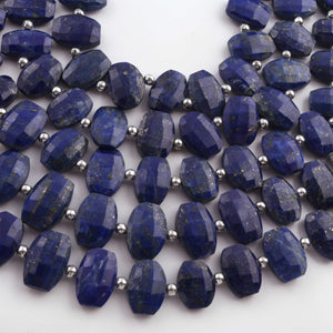 1 Strand Lapis Faceted Fancy Shape Beads, Straight Drill Lapis Fancy Beads,  Faceted  Briolettes 8mmx11mm-10mmx14mm - 10 Inches BR03464 - Tucson Beads