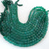 1  Strand Green Onyx Faceted Cube Shape Briolettes - Box Shape GemstoneBeads -6mm-6mm - 8.5 Inches BR03163