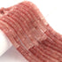 1 Strand Strawberry Quartz Faceted Tyre Shape Beads - 6mm-Strawberry  Quartz Wheel cut Beads ,Heishi Tyre beads BR03894